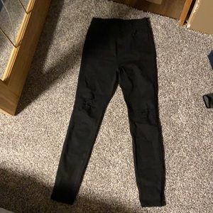Black high rise skinny jeans